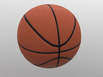 Classic Basketball Sports Equipment With Black Lines Design For Training And Games 3d model