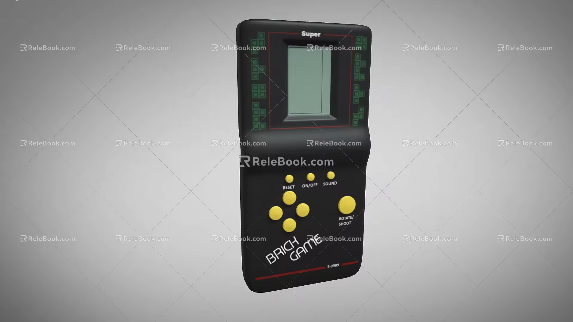 Game machine Tetris handheld brick game machine handheld game machine Nintendo red and white machine low face number low model simple model game film and television level realism 3d model