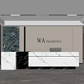 Company Front Desk Front Desk Reception Area Front Desk Background Wall Front Desk 3d model