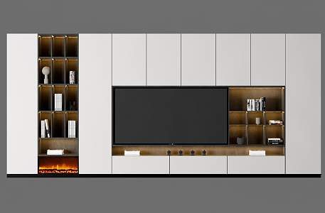 Modern TV Background Cabinet Hanging TV Background Wall Rock Slab Background Marble Background 3d model