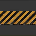 Yellow Black Striped Traffic Barrier With Reflective Surface For Road Safety