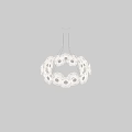 Modern Elegant Chandelier With Unique Circular Openwork Design And Metal Frame Structure 3d model