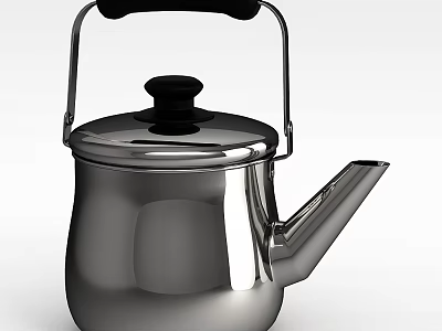 Tech Exhibition Hall Showcasing Modern Stainless Steel Kettle With Advanced Tech Design Elements 3d model