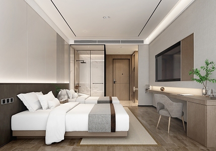 Modern Hotel Rooms 3d model