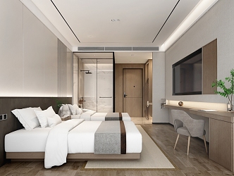 Modern Hotel Rooms 3d model