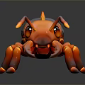 Flaming Lava Style Ant 3D Model Featuring Glowing Cracks and Orange Red Hues