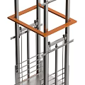 Elevator Metal Frame Structure With Guide Rails And Car Components
