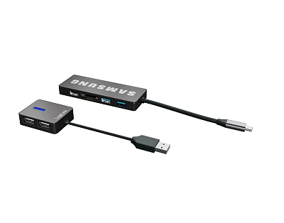 Samsung USB C Hub Multi Port Adapter For Laptop Smartphone Data Transfer Charging 3d model