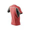 Red And Black Color Block Short Sleeved T Shirt For Sports