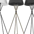 Modern Black Floor Lamp With Tripod Stand And Cone Shade For Home Decor