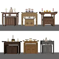 Chinese-style Buddhist Table Buddhist Cabinet for Kan Divine Table Fragrance Table Eight Immortals Table Buddhist Shrine Worship Table Buddhist Pavilion Buddhist Hall 3d model