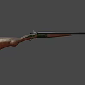 weapon double barrel shotgun 3d model