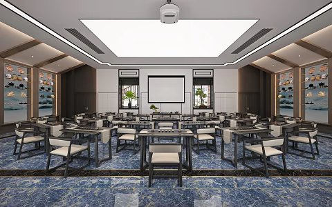 New Chinese Tea Room 3d model