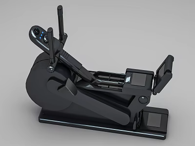 Black Sports Equipment With Digital Display Handlebars And Pedals For Home Cardio Workout 3d model