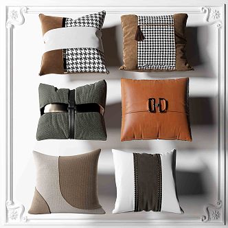 Modern pillow combination 3d model