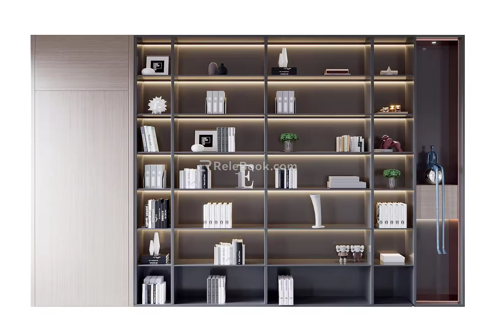 Modern bookcase 3d model