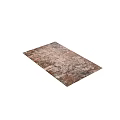 Square Rug With Vintage Distressed Texture In Earthy Brown Beige And Gray Tones