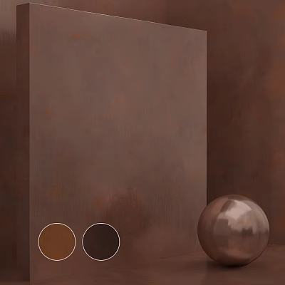 Metallic Sphere Sculpture Carving With Brown Background And Circular Color Swatches 3d model