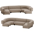 posio modern semi-return sofa 18 3d model