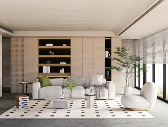 modern living room home living room 3d model