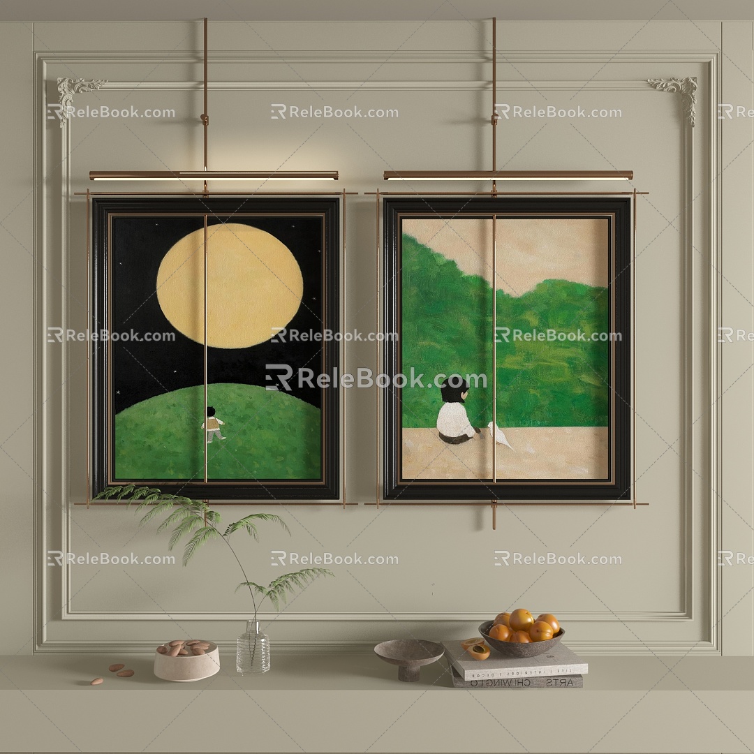 abstract decorative painting model