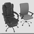 Ergonomic Office Chairs With Black Leather Gray Mesh And Rolling Wheels Design