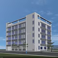Modern Multi Story Industrial Factory Building With Large Windows And Entrance Area