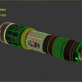 Durable Fenix Flashlight With Gray Body Green Ring And Ergonomic Grip Design