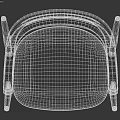 Modern Black Frame Dining Chair With Armrests And Light Upholstered Seat