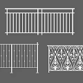 Different Styles of Metal Fences With Vertical Bars And Ornate Patterns