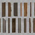 Display of Natural Stone and Wood Samples with Different Textures for Design Projects