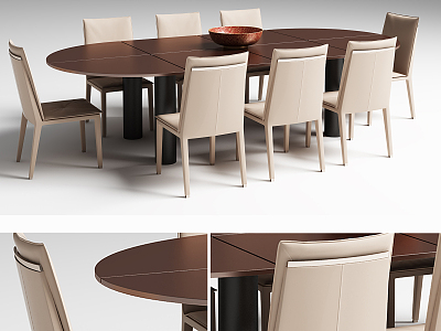 Modern Dining Table and Chair Combination model