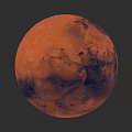 High Resolution Mars Surface View Showing Reddish Terrain And Geological Features 3d model