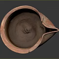 Handcrafted Red Ceramic Sculpture With Textured Surface And Unique Spout Design Traditional Artisan Craftsmanship
