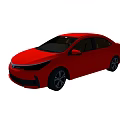 Red Modern Sedan With Sleek Body Stylish Black Wheels And Front Grille