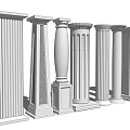 Elegant Classical Roman Columns In Various Architectural Styles For Decorative Projects