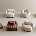 Modern Lazy Sofa Single Sofa Cushion Casual Sofa Lazy Sofa Fabric Single Sofa Leather Single Sofa 3d model