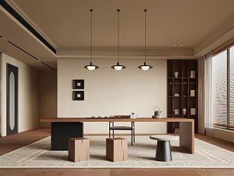 Modern Tea Room Study 3d model