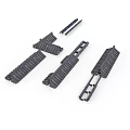 Black Plastic Track Parts With Different Shapes For Model Railway Equipment