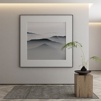 New Chinese Landscape Painting Decorative Painting 3d model