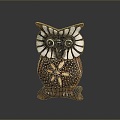 Owl grimace owl long-eared owl wulin owl monkey face owl carved owl 3d model