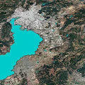 Aerial Planning of Urban City Layout with Water Bodies Road Networks and Buildings