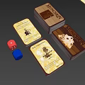 Mobile Digital Gaming Accessories Including Munchkin Card Decks And Two Colored Dice 3d model