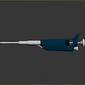 Blue And White Laboratory Pipette With Adjustable Volume And Ergonomic Handle