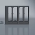 Modern Sliding Doors With Glass Panels And Metal Frames For Interior Partition Design