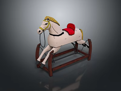 Trojan rocking horse rocking horse rocking horse toy children's toy 3d model