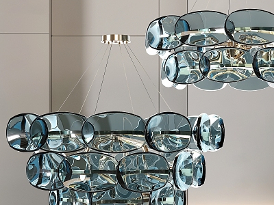 Decorative crystal lamp art chandelier 3d model