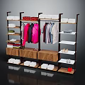 Practical Multi tiered Clothing Rack With Hanging Coats Folded Clothes Shoes And Storage Boxes