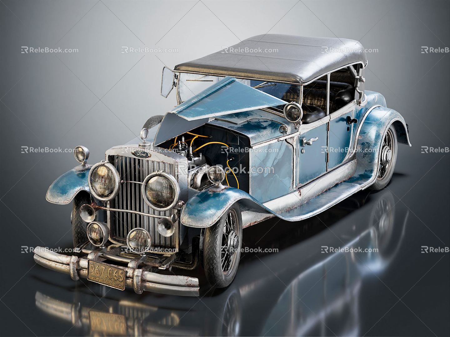 Hyundai Car Classic Car 3d model