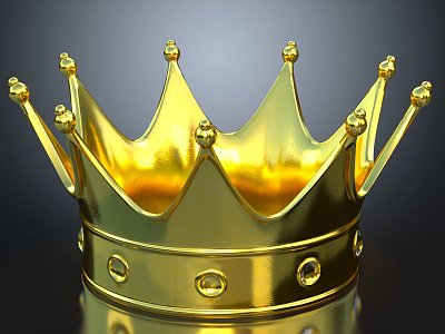 Modern Crown Gold Crown 3d model